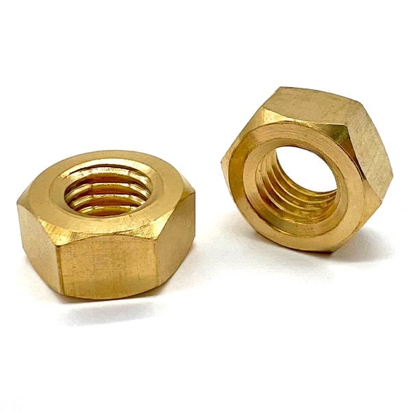 Boltsandnuts.Com Hex Nut, #4-40, Brass, Plain, 100 PK 4CFHNB-100 - main